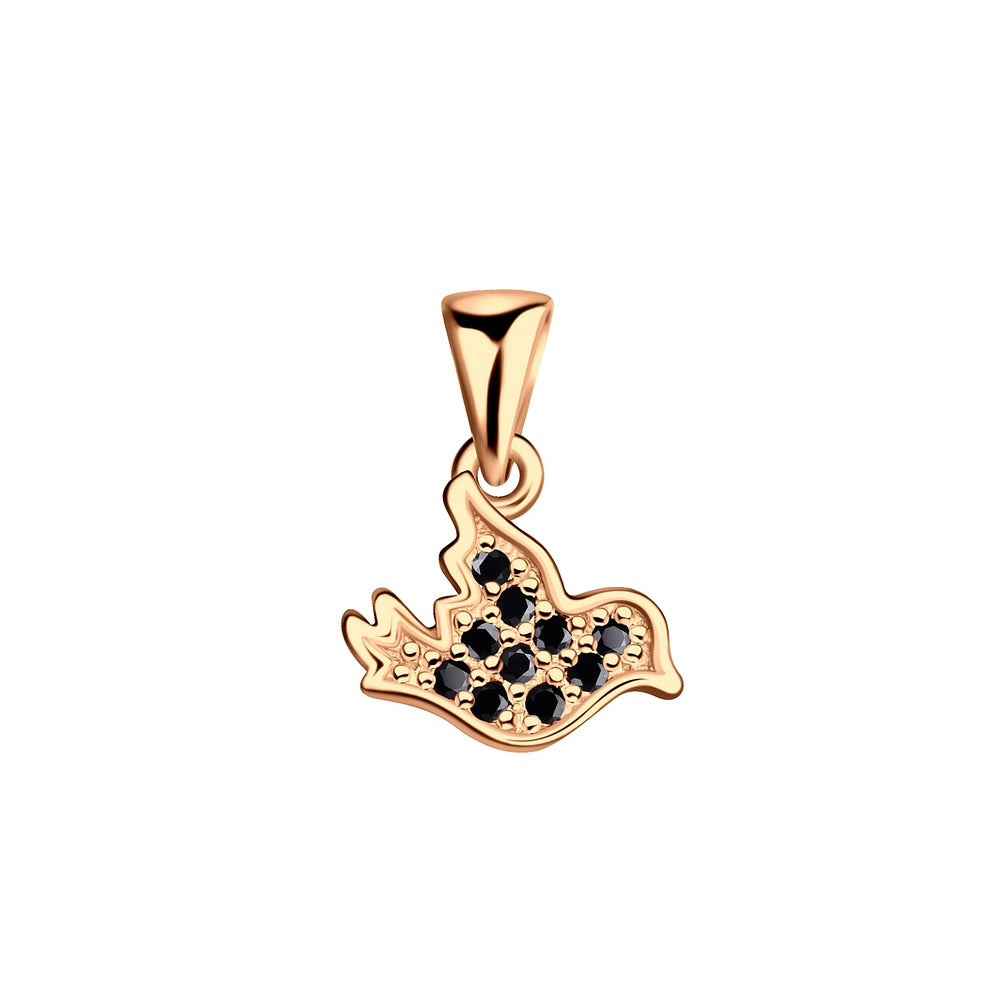 Silver Bird Cubic Zirconia Pendant