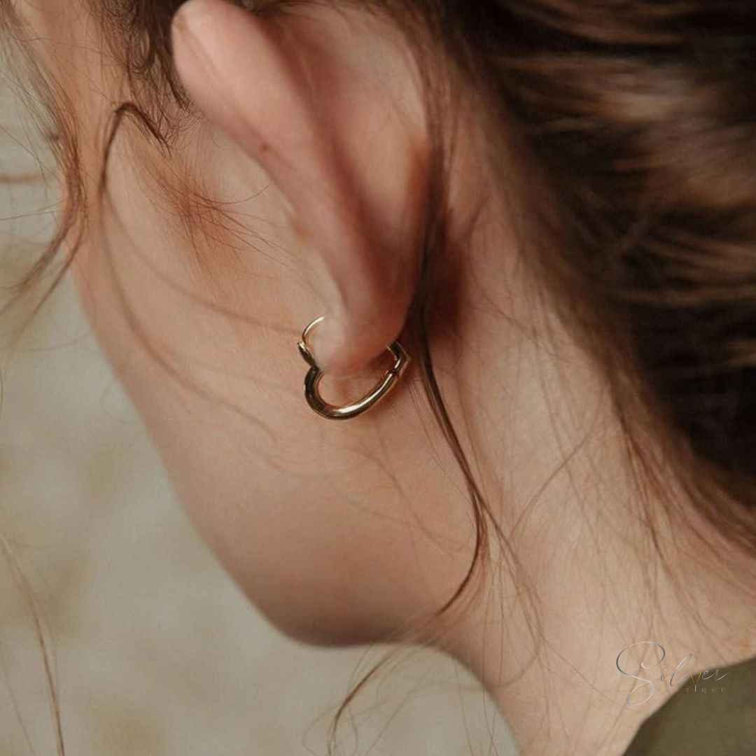 Heart Hoop Earrings