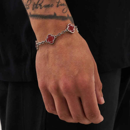 Red Clover Stone Bracelet