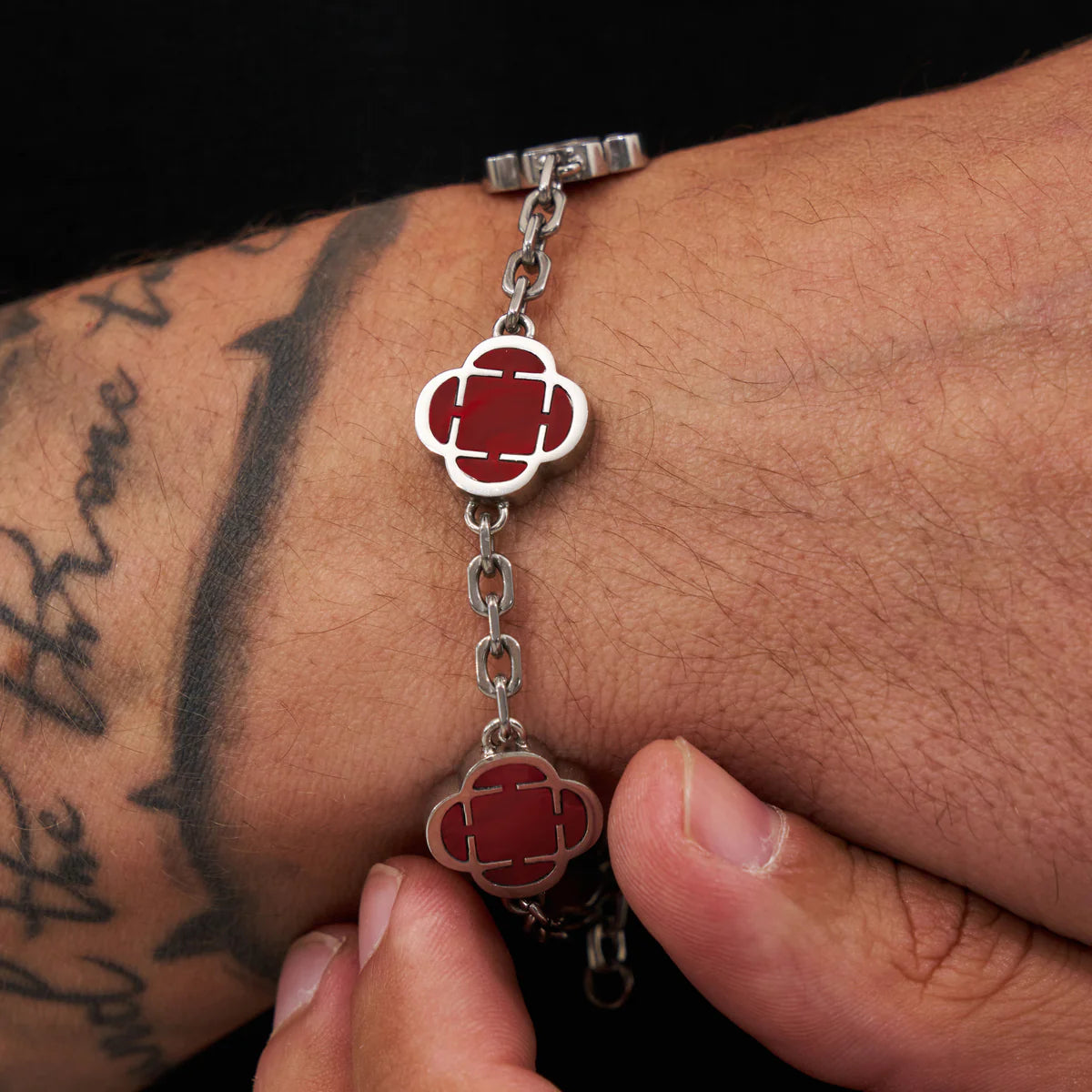 Red Clover Stone Bracelet