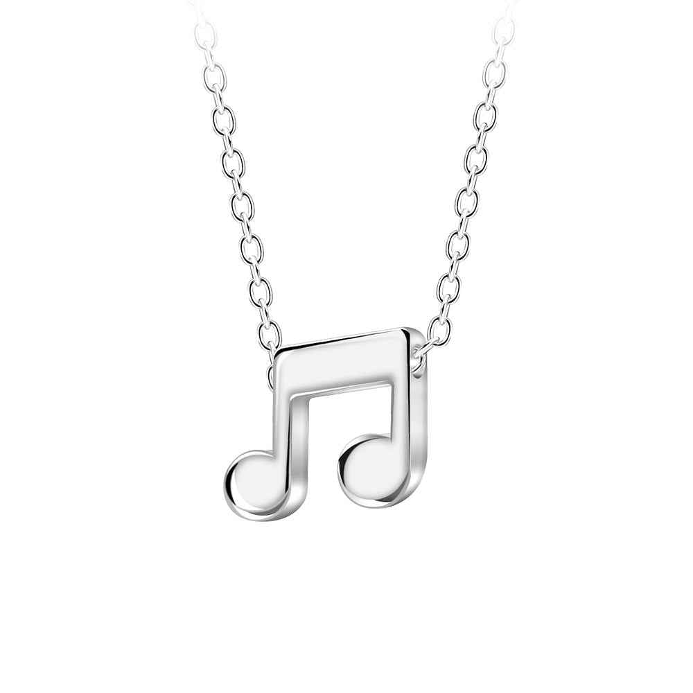 Silver Music Note Necklace