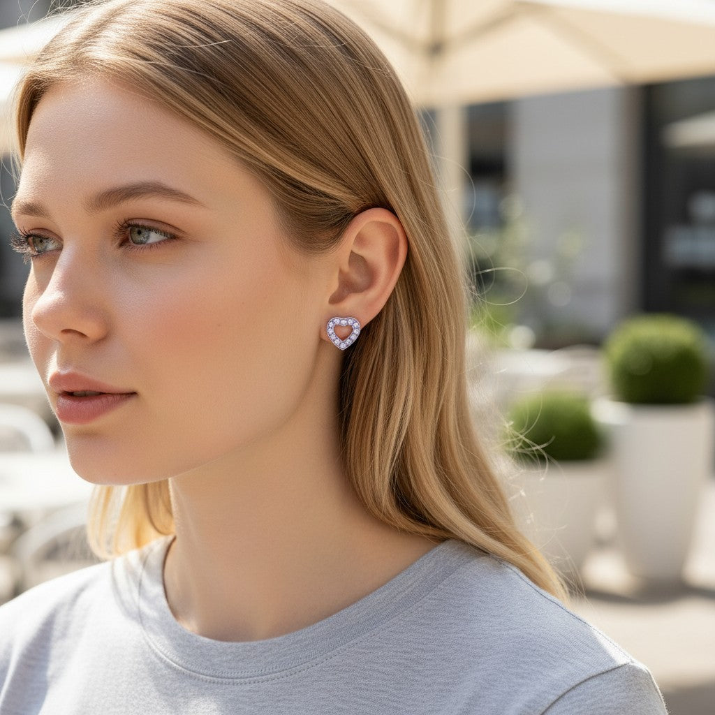 Shine Heart Earrings