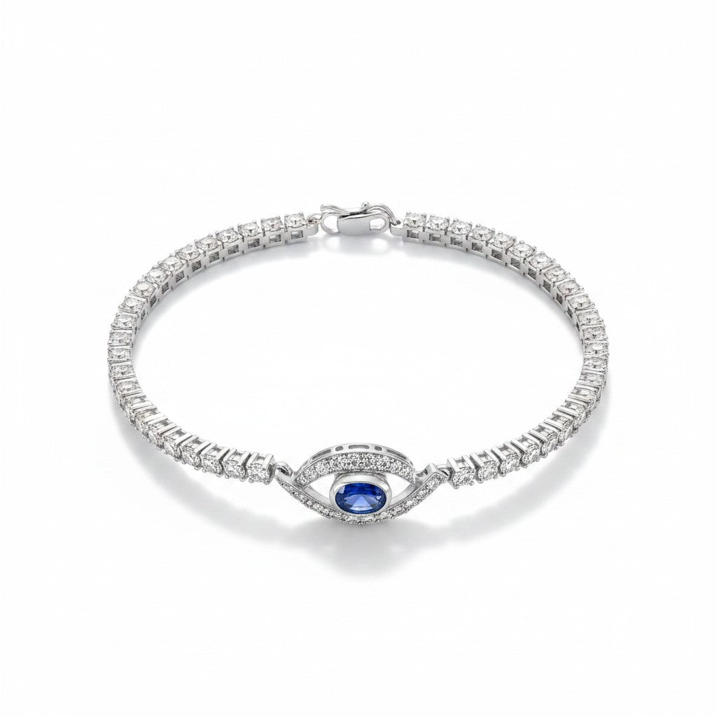 Evil Eye Tennis Bracelet - 925 Silver