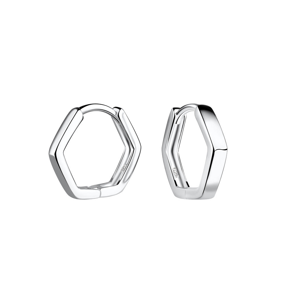 Geometric Huggie Earrings