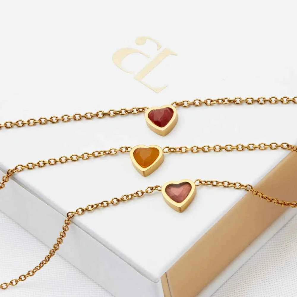 Heart Birthstone Bracelet