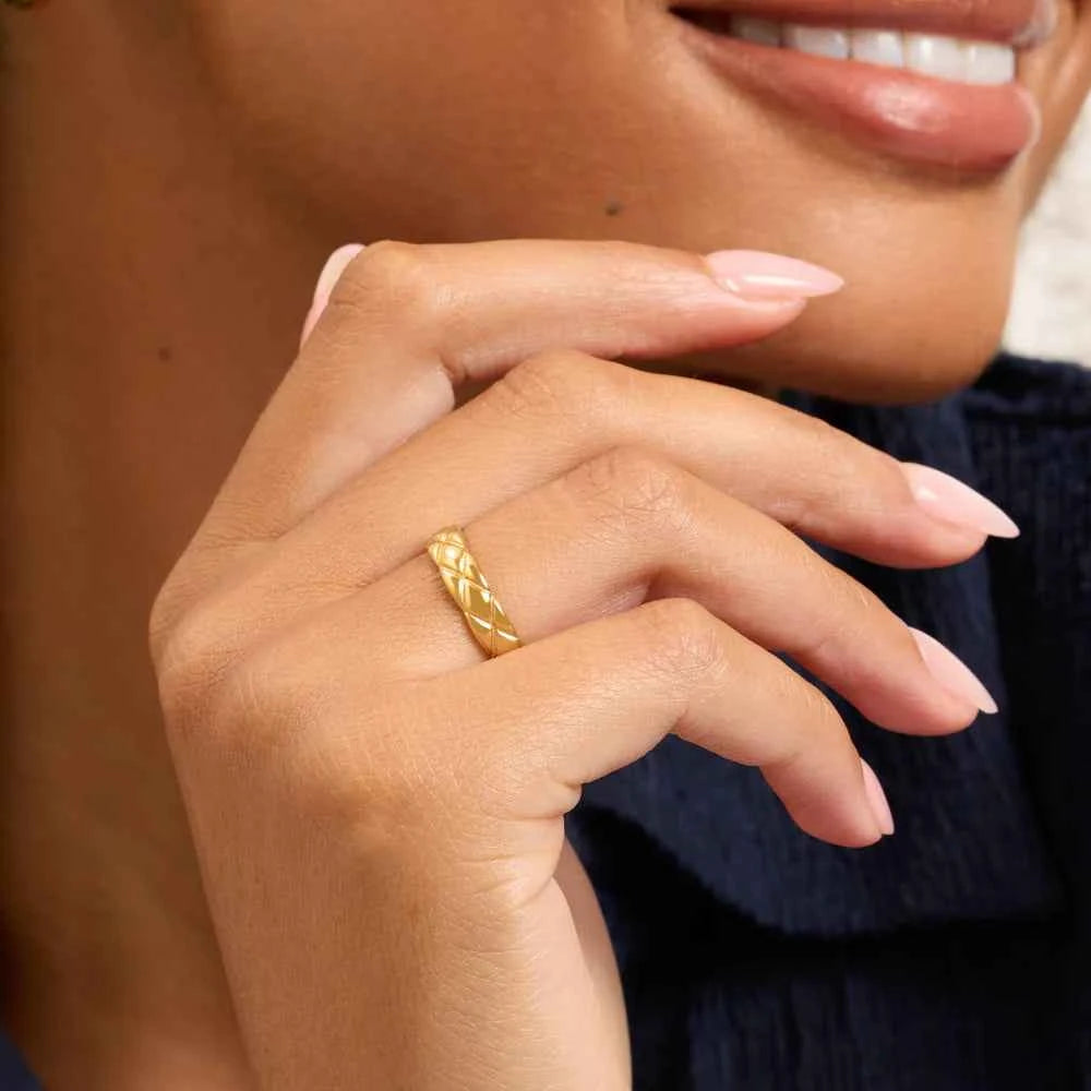 Quilted Chunky Ring