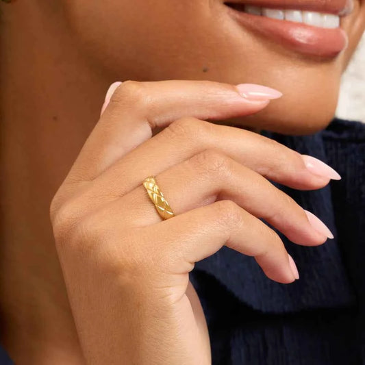 Quilted Chunky Ring