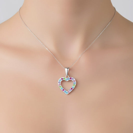 Rainbow Heart Pendant