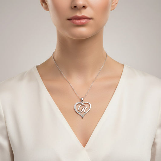 Heart Initial Pendant