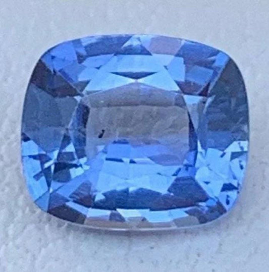 Cornflower Blue Sapphire: 0.90 Cts Ceylon Cushion Cut