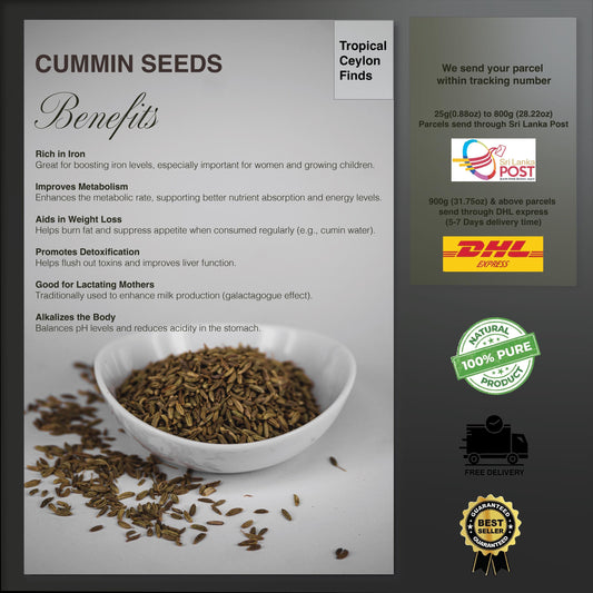 Sun-Dried Organic Cumin Seeds - Baza Boutique