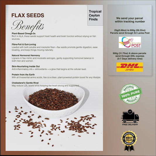 Organic Brown Flax Seeds - Baza Boutique