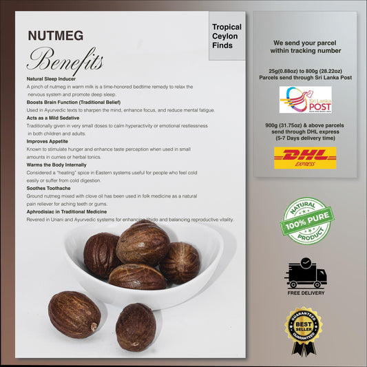 Organic Whole Nutmeg - Baza Boutique