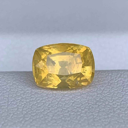Yellow Sapphire 2.12ct Heated Natural Cushion Cut Gemstone for Fine Jewelry