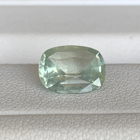 Mint Green Sapphire 2.07ct Unheated Natural Cushion Cut Green Sapphire Gemstone for Fine Jewelry