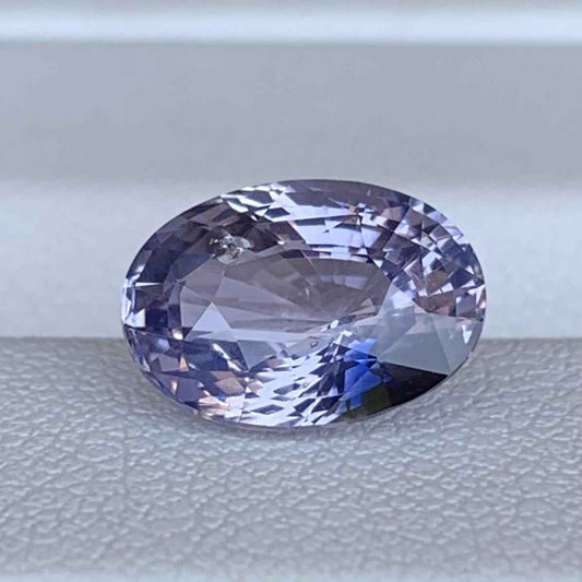 Purple & White Bi-Color Sapphire 3.25ct Unheated Natural Oval Cut Two-Tone Sapphire Gemstone