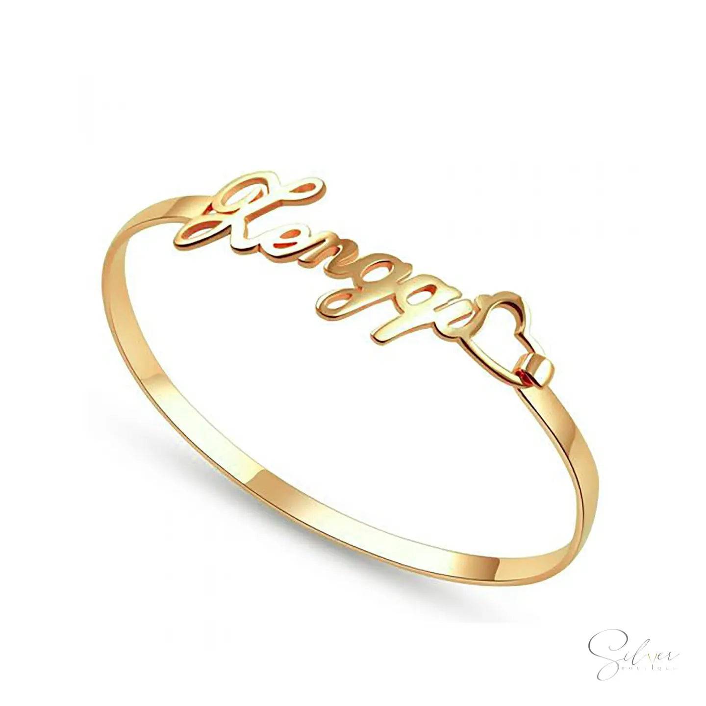Personalized Name Bangle - Custom Stylish Accessory - Baza Boutique