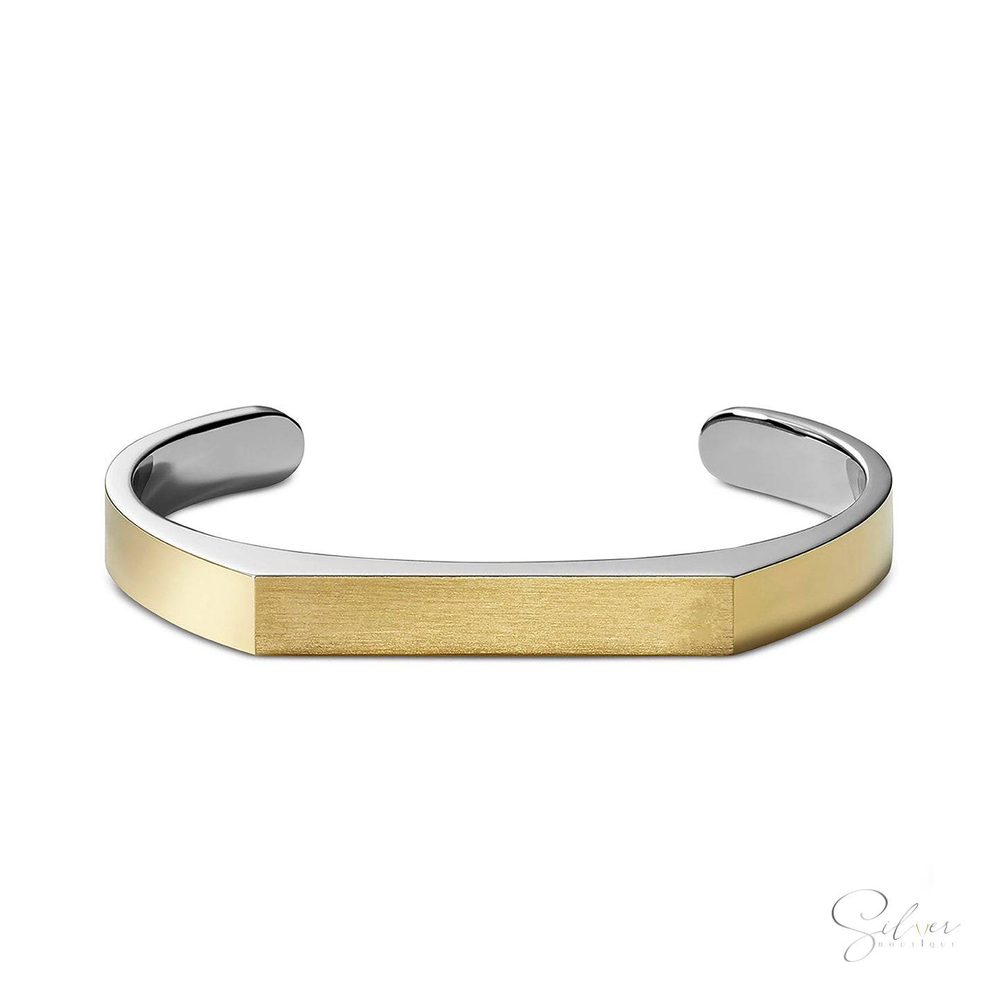 Hero Cuff Bangle - Men's Style Bangle, Custom Made Jewelry - Baza Boutique