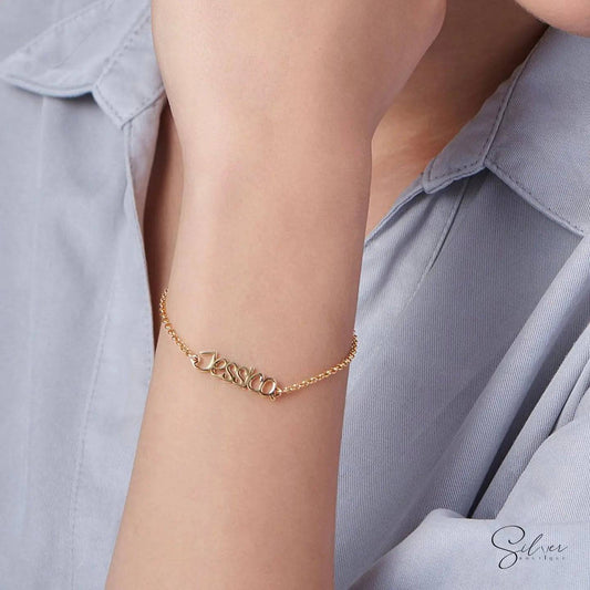 Name Bracelet & Anklet,Personalized Name Bracelet or Anklet, Customized Name Bracelet/Anklet, Nameplate Bracelet And Anklet, Any Name/Word Bracelet or Anklet Gift - Baza Boutique