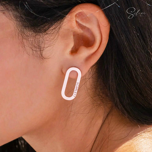 Clip earring, Clip On Earrings- Dainty Clip Ons- Marble Earrings Clip On - Baza Boutique