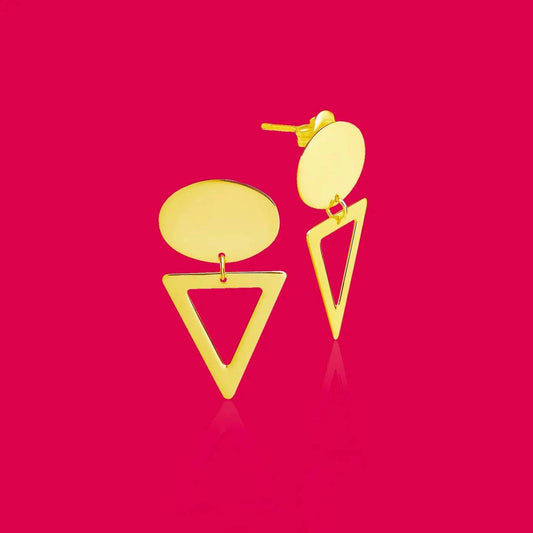 Geometrical Earrings - Sterling Silver, Gold, and Rose Gold - Baza Boutique