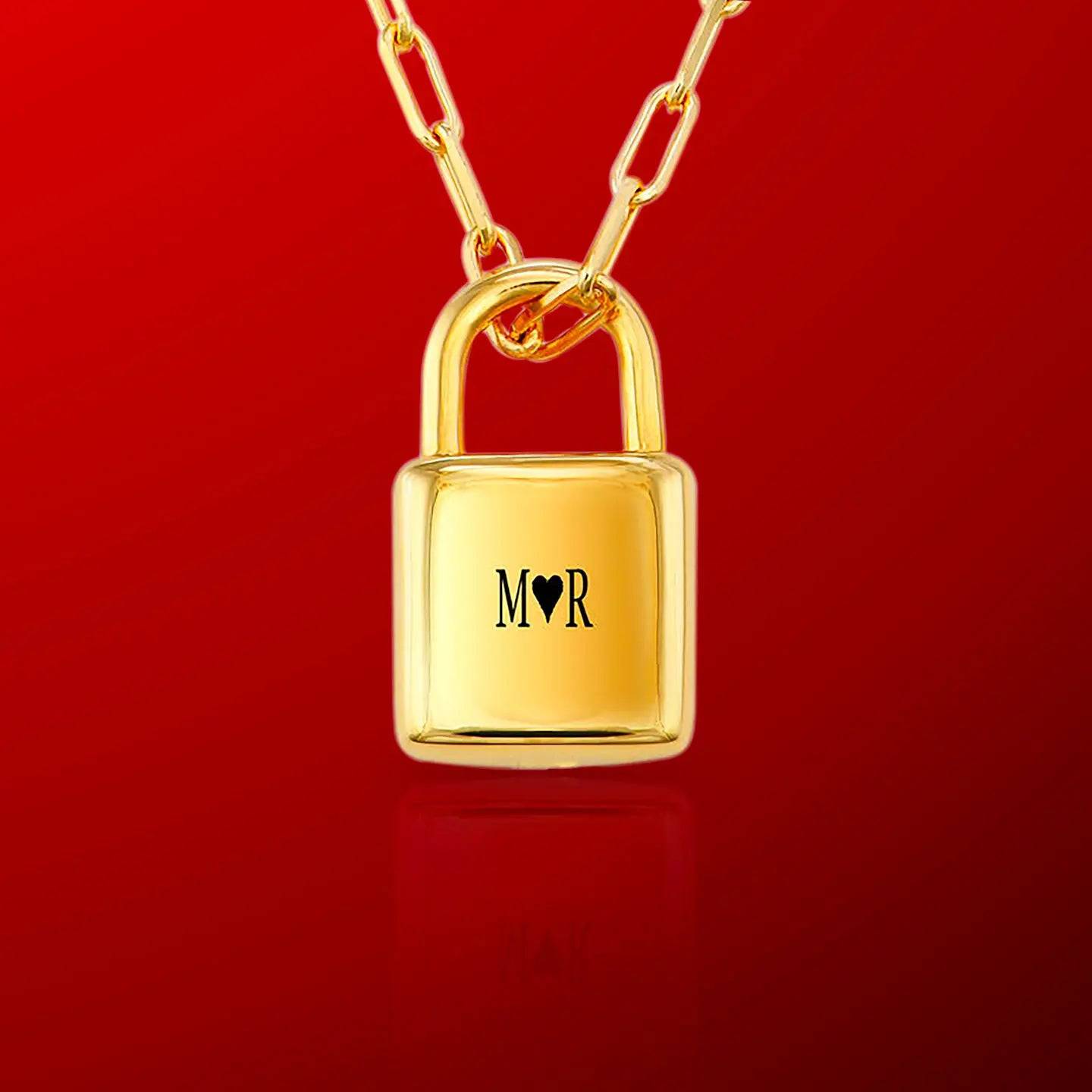 Personalized Name Lock Necklace - Elegant and Customizable - Baza Boutique