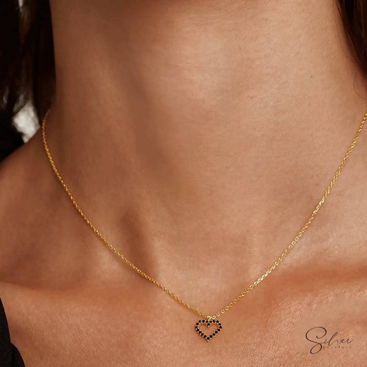 My love necklace,Love Heart Pendant Necklaces for Women 925 Sterling Silver with Birthstone, Birthday Anniversary Jewelry Gift for Women Wife Girls - Baza Boutique