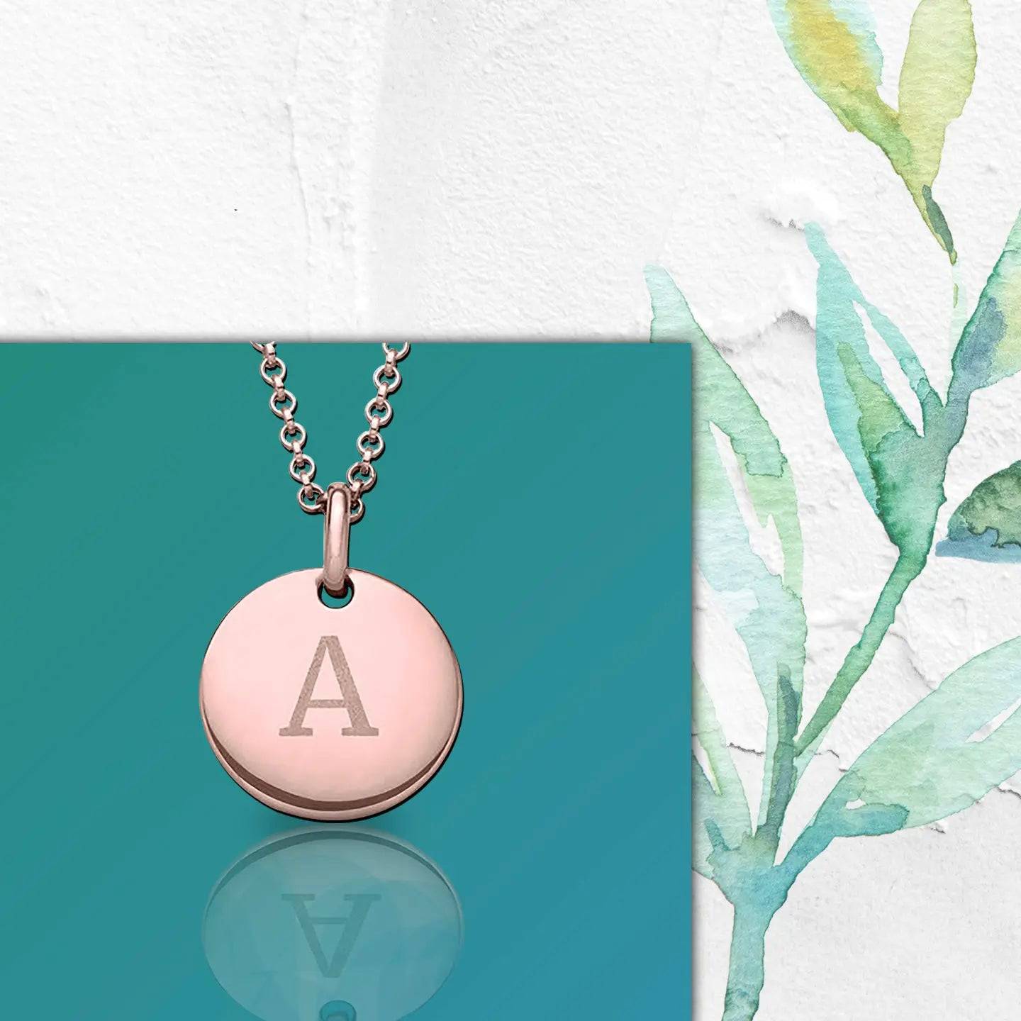 Personalized Disc Necklace - Initial Multiple Disc Necklace - Baza Boutique