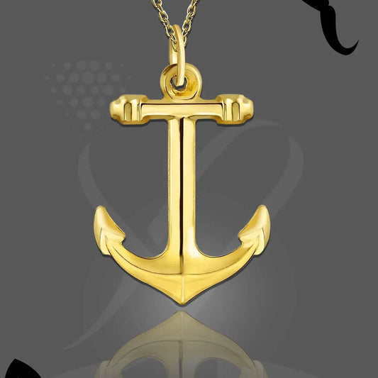 Sterling Silver Anchor Necklace - Baza Boutique