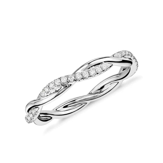 Paul & Joanne Ring Duo - Minimalistic Diamond Rings in Silver - Baza Boutique