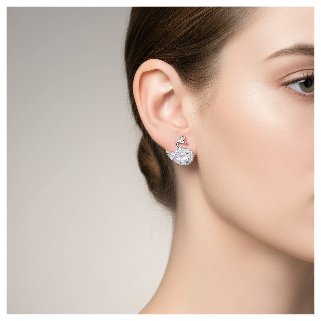 Swan Crystal Studs