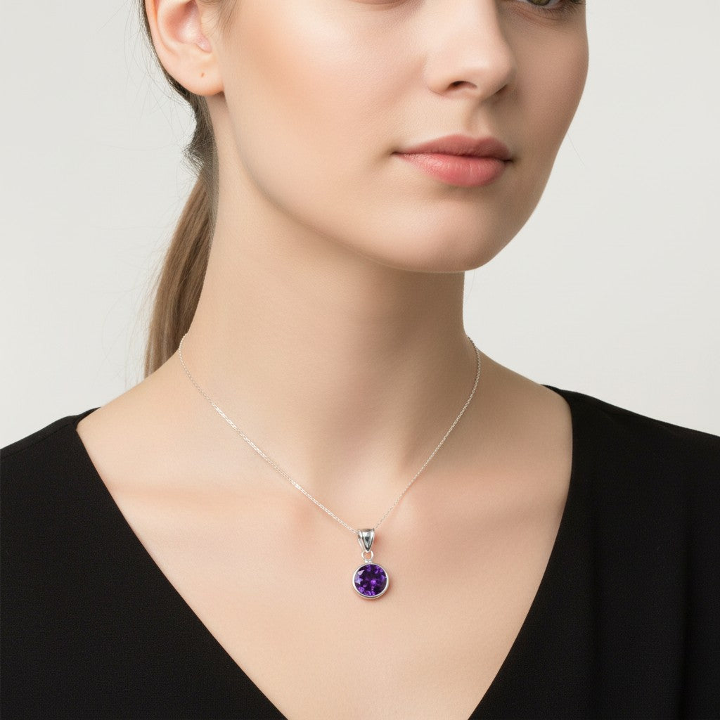 Violet Stone Pendant