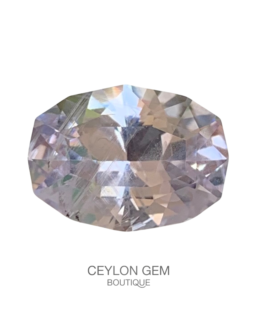 Natural Lavender Peach Sapphire – 3.22 Carats - (UH)