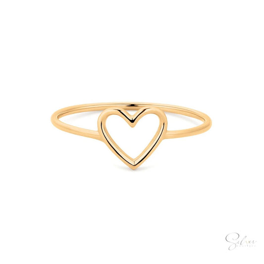 Open Heart Ring - Handcrafted in Sterling Silver - Baza Boutique 