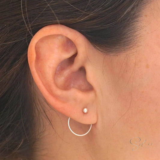 Ball Jacket Earrings - Handcrafted in Sterling Silver - Baza Boutique 