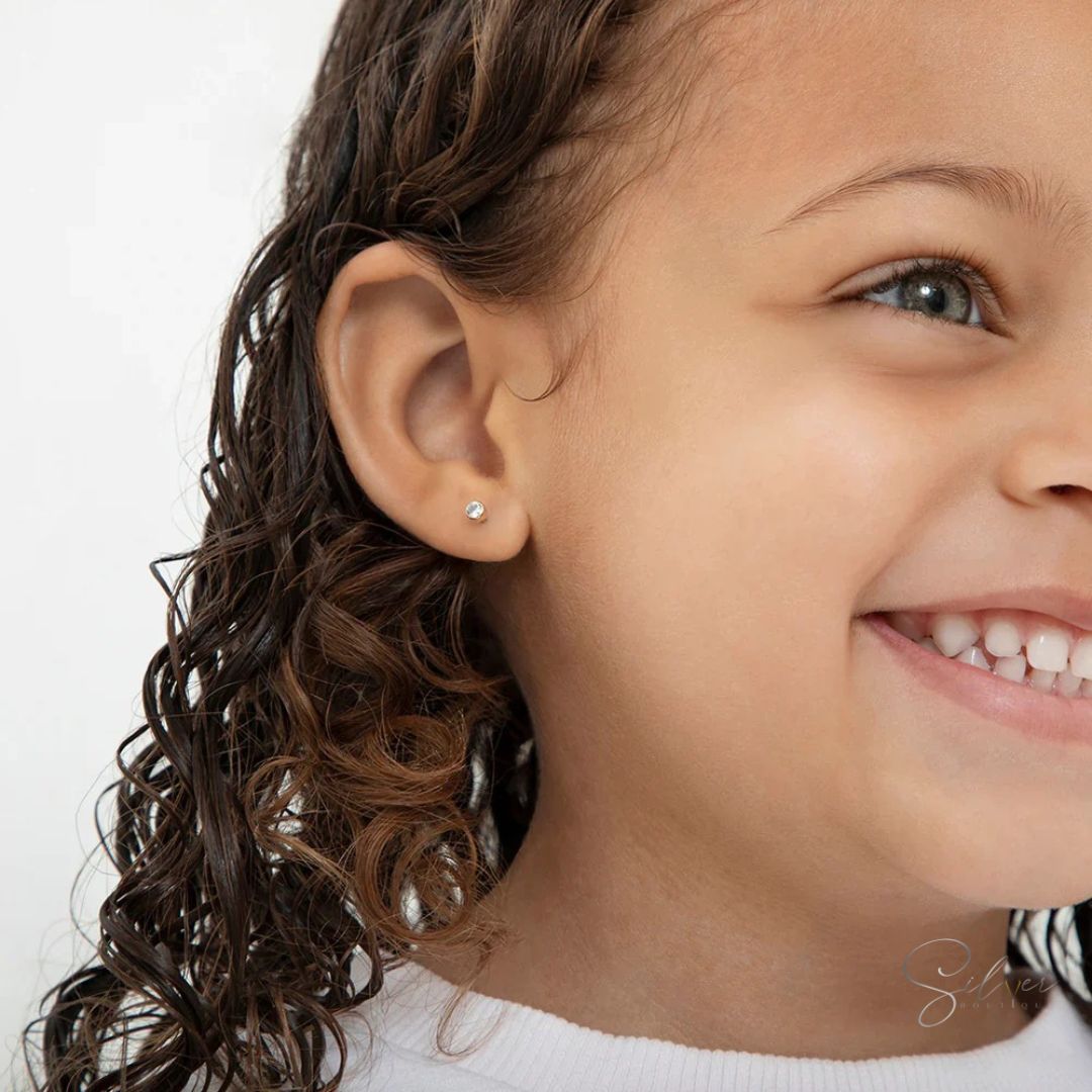 Birthstone Studs - Handcrafted in Sterling Silver - Baza Boutique 