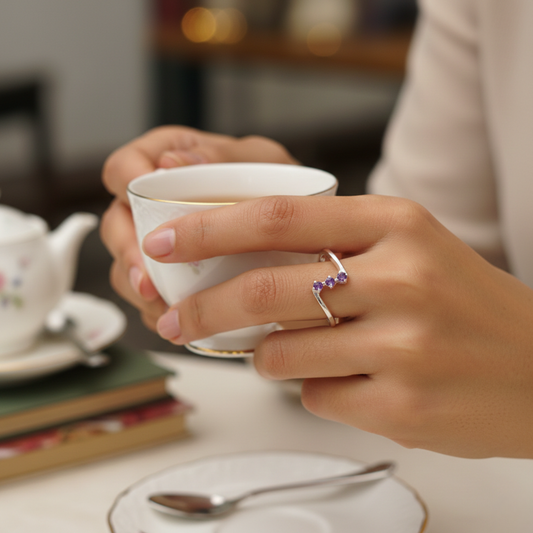 Amethyst Trio Ring