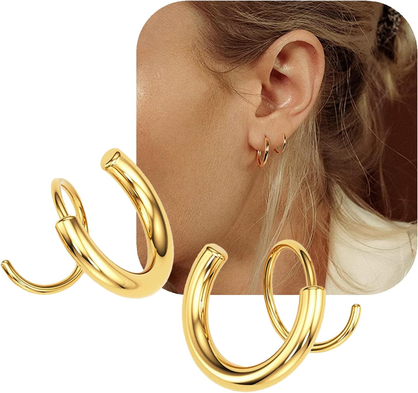 Double Hoop Earring
