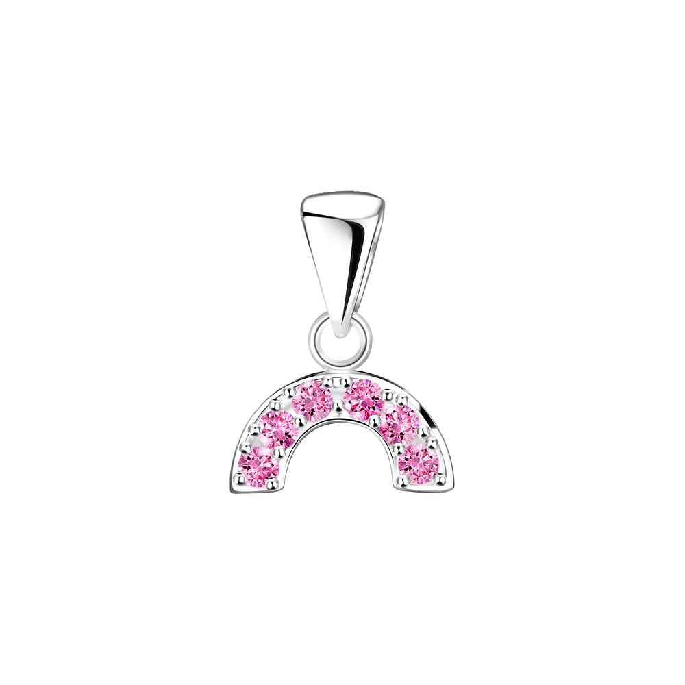 Silver Rainbow Cubic Zirconia Pendant