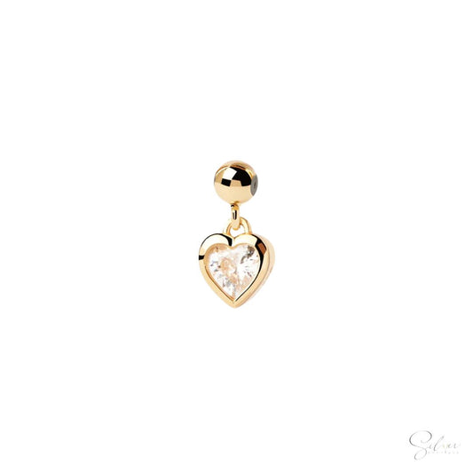 Mini Heart Charm - Handcrafted in Sterling Silver - Baza Boutique 