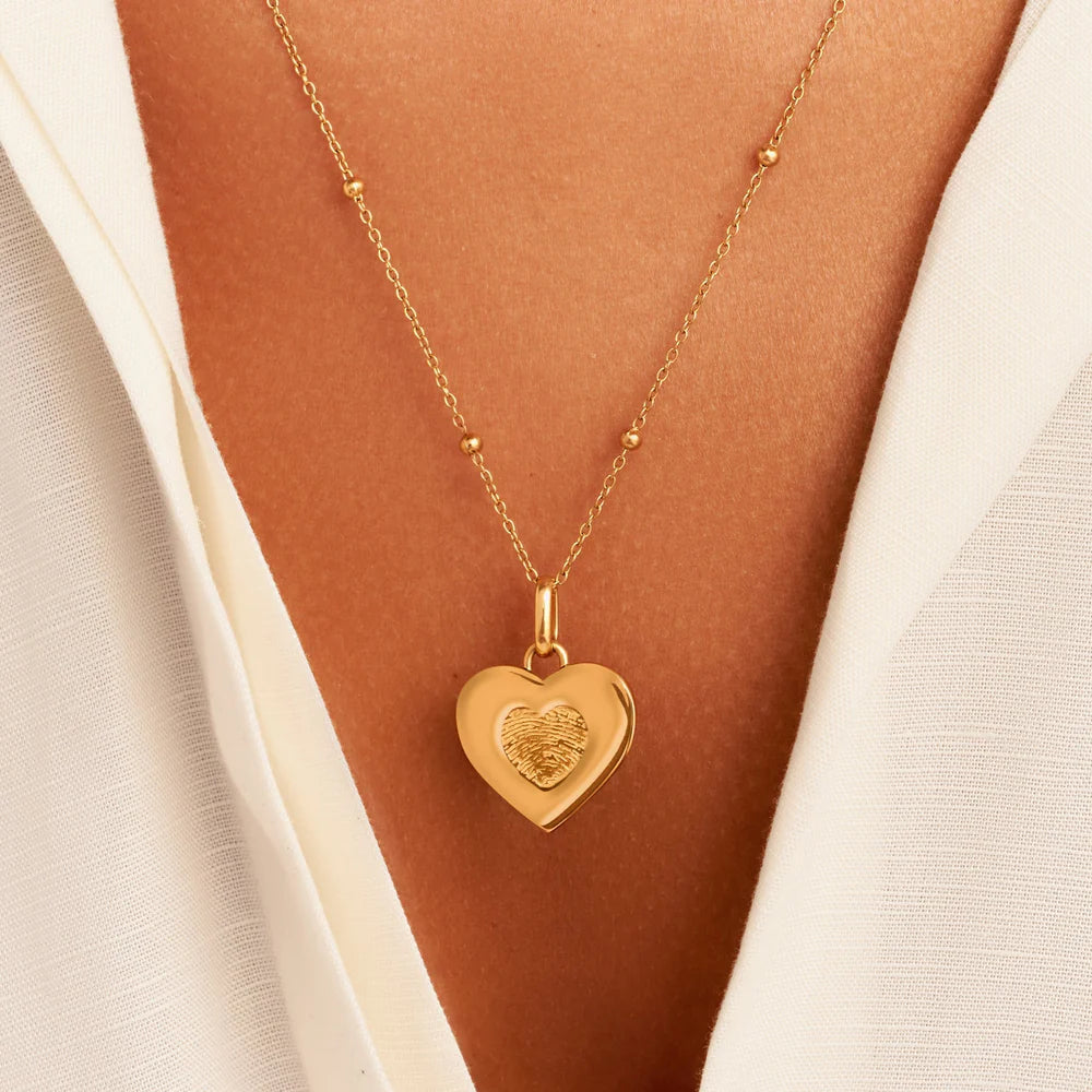 Fingerprint Heart Necklace