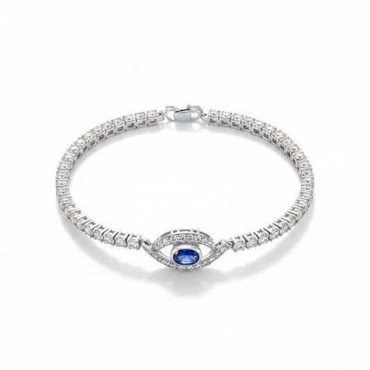 Evil Eye Tennis Bracelet - 925 Silver
