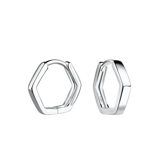 Geometric Huggie Earrings