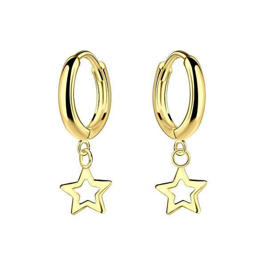 Star Charm Huggie Earrings