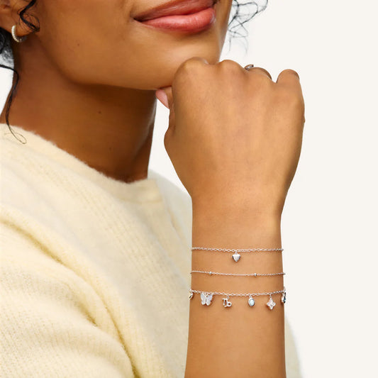 Fine Molten Heart Bracelet