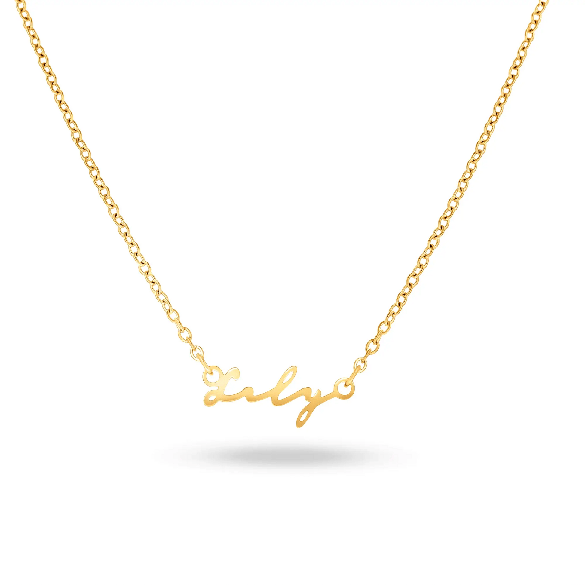 Kids Mini Signature Name Necklace - Baza Boutique