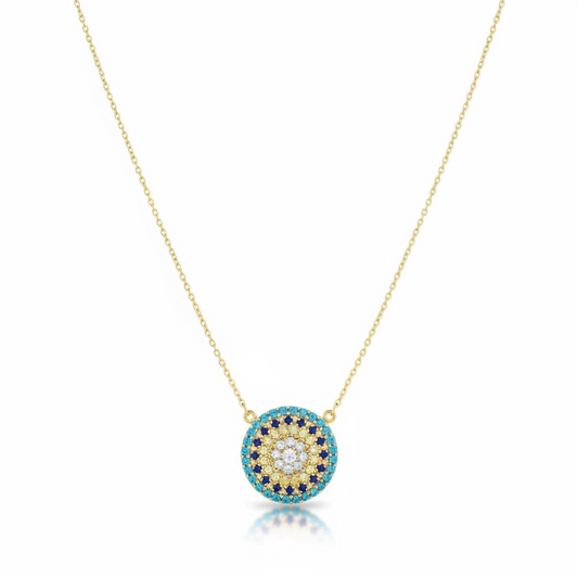 Mosaic Evil Eye Necklace