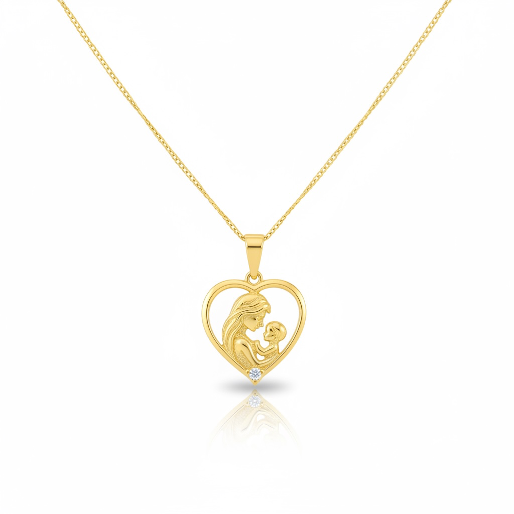 Mother & Child Heart Necklace