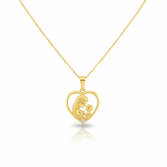 Mother & Child Heart Necklace