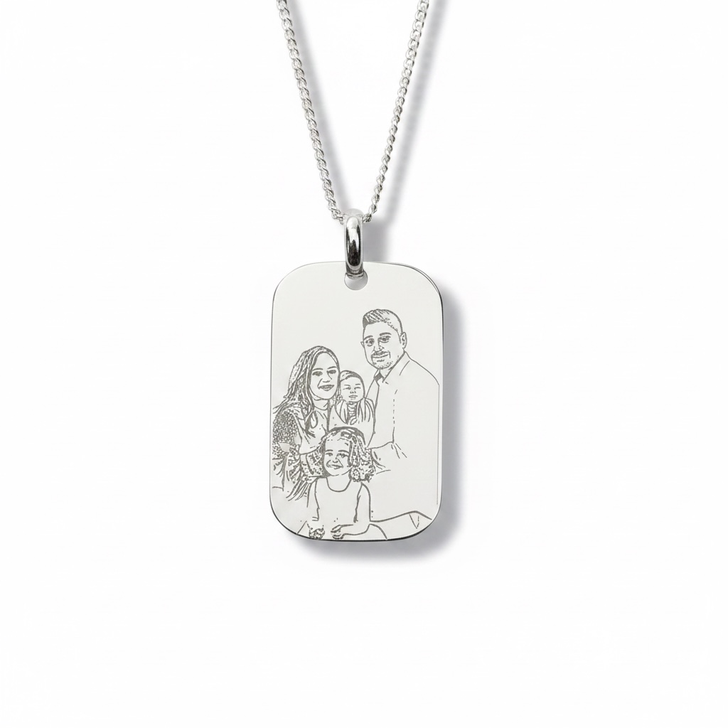 Custom Photo Engraved Necklace